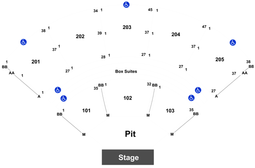 Classic Amphitheatre Seating Chart