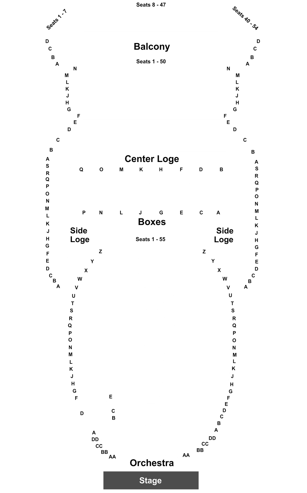 Uihlein Hall Interactive Seating Chart