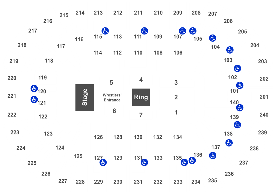 Us Bank Arena Seating Chart For Wwe