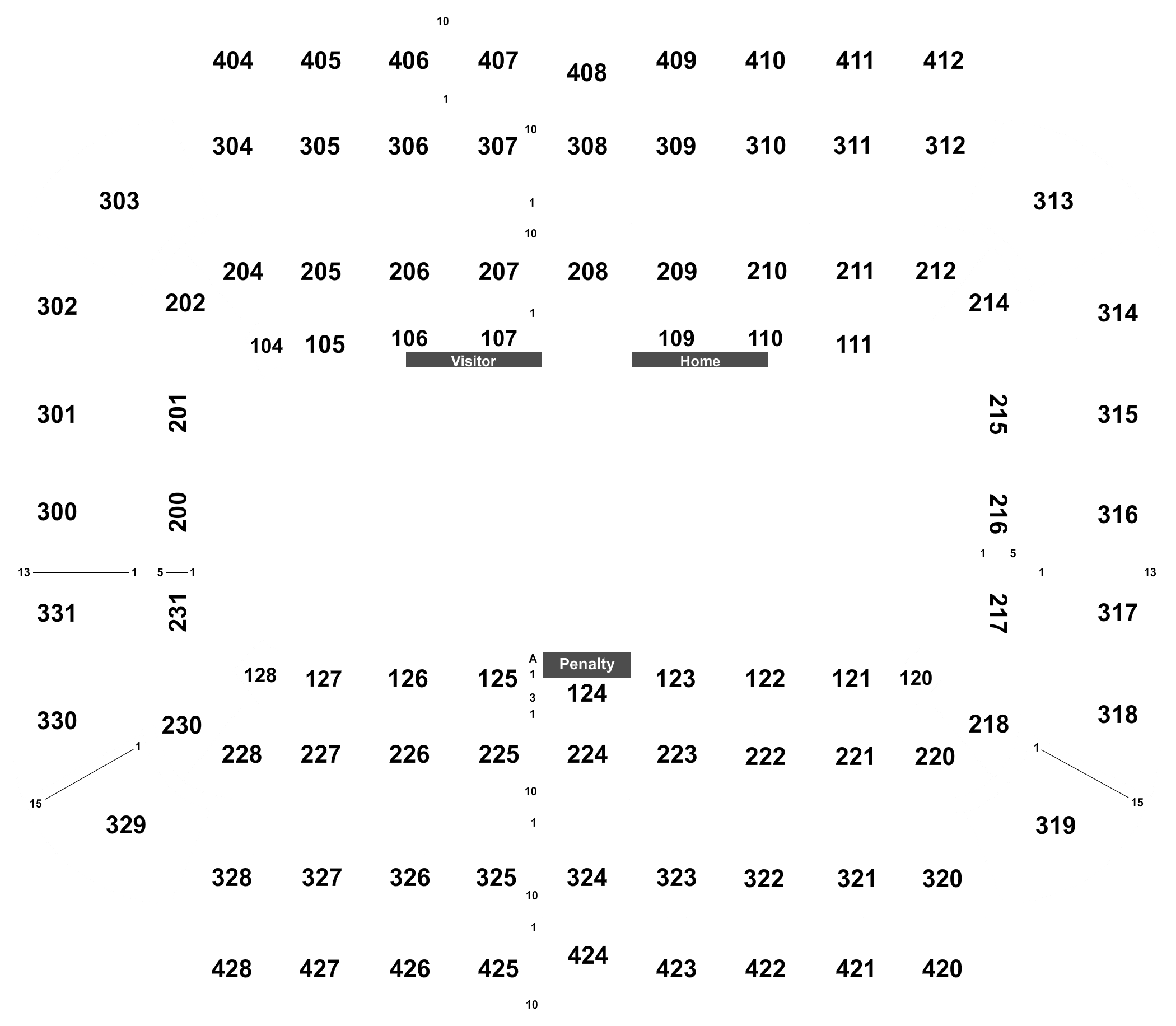 T-mobile center, section 220, row 3, home of Kansas City Command, page 1, image size:2100x1832