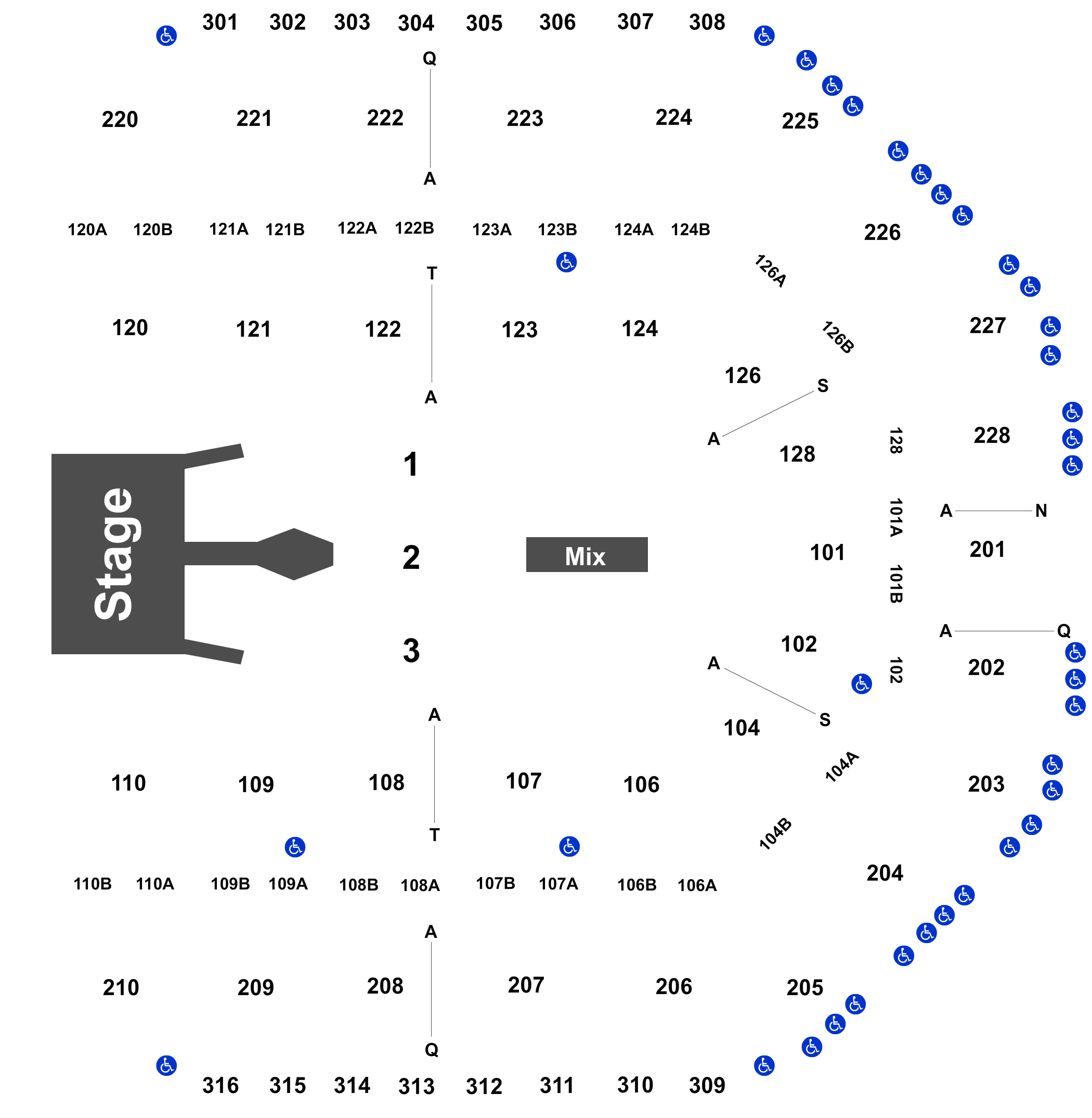 van andel arena seating chart section 205