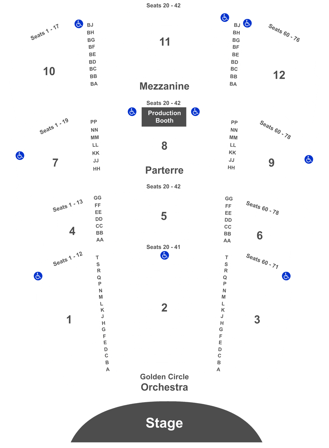 The Venetian Theatre Seating Chart