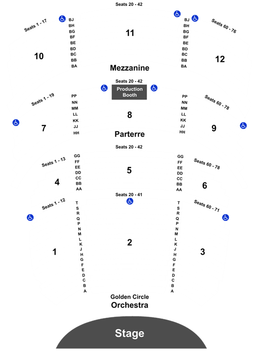 Venetian Theater Seating Chart