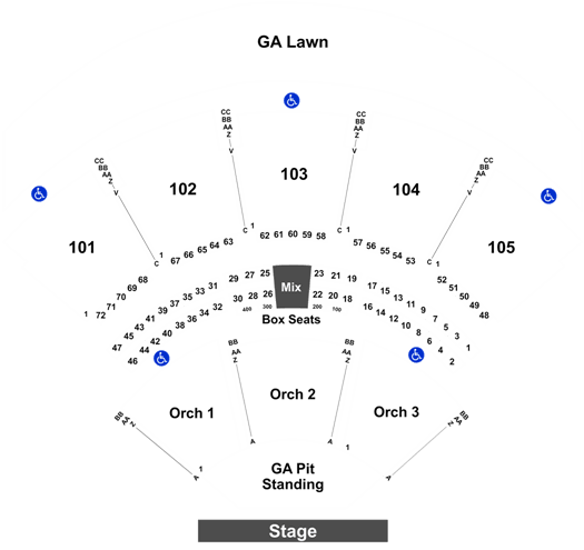 Verizon Wireless Amphitheatre Atlanta Ga Seating Chart