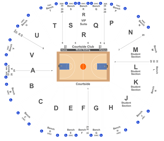 Viejas Arena Interactive Concert Seating Chart