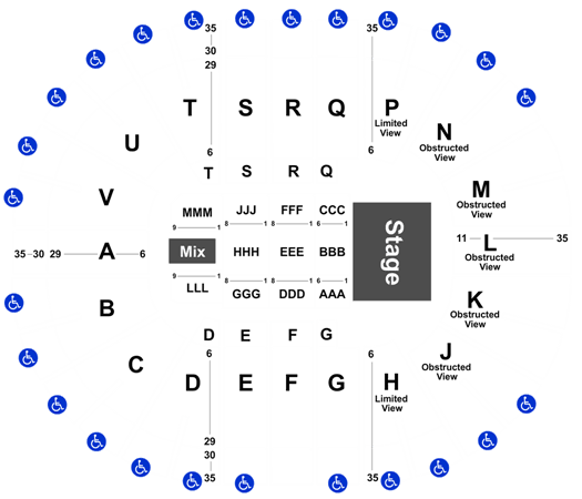 Viejas Arena Interactive Concert Seating Chart