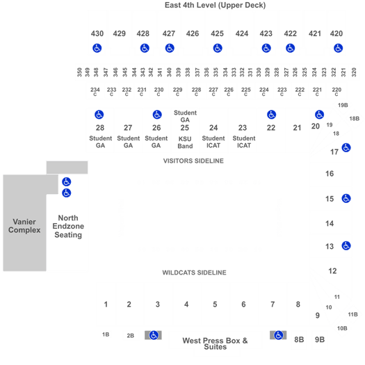 Bill Snyder Family Football Stadium Seating Chart