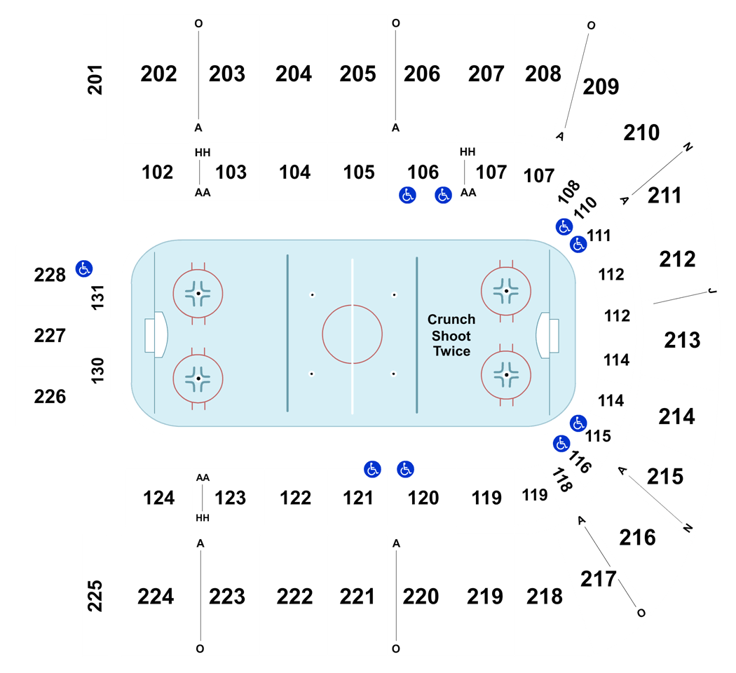 Syracuse Crunch Interactive Seating Chart