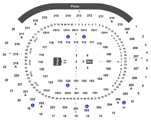 Wells Fargo Arena Eric Church Seating Chart
