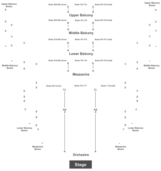 Whiting Seating Chart