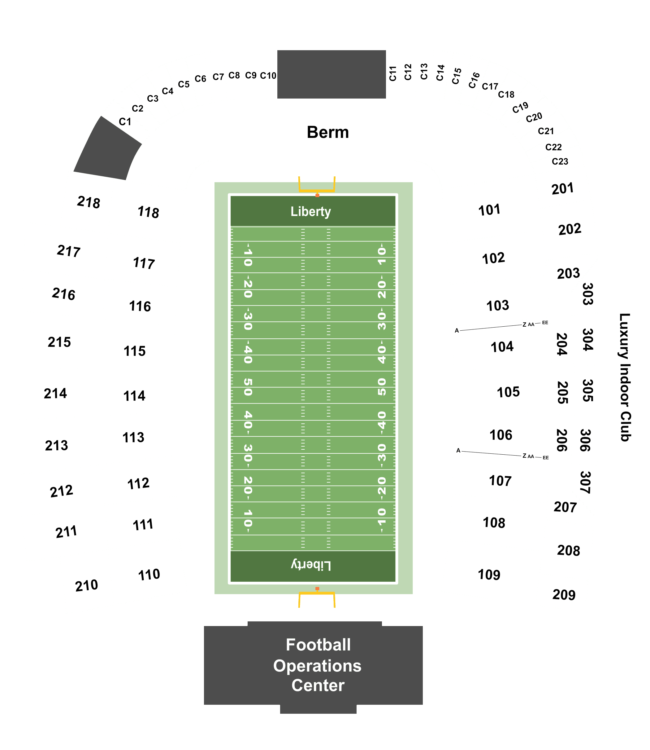 Tennessee State Football Seating Chart 