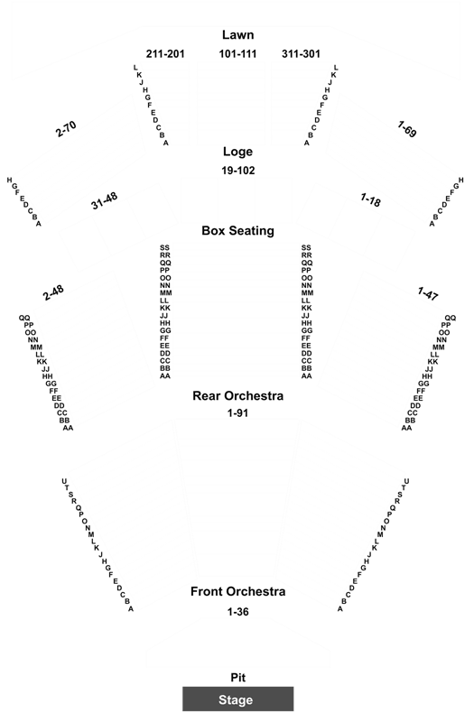 Wolf Trap Seating Chart Seat Numbers