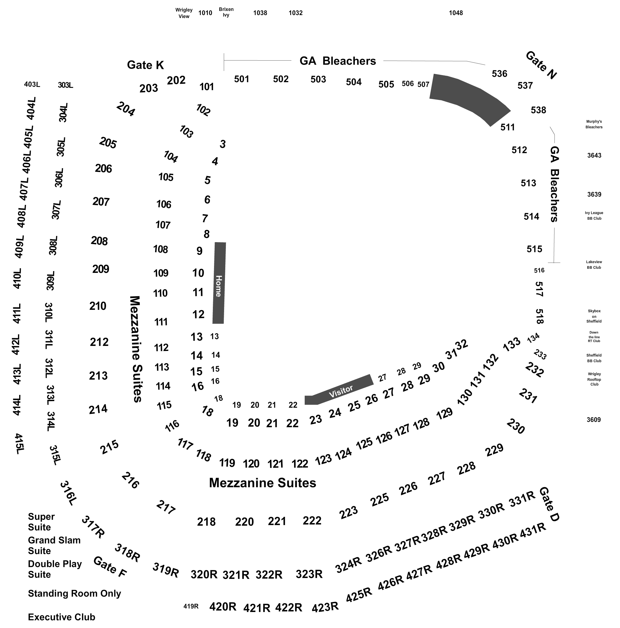 Fgl Wrigley Field Seating Chart
