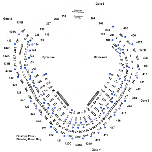 yankee stadium seating chart concert