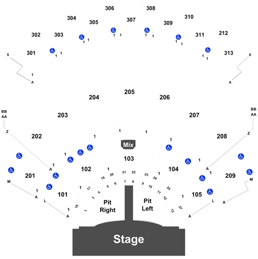 Zappos Theater Seating Chart With Seat Numbers