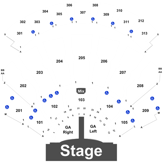 Seating Chart Zappos Theater